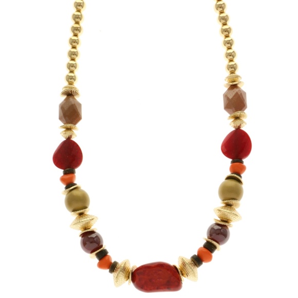 Catherine's Bead Necklace Colorful & Gold NWT - Picture 4 of 4